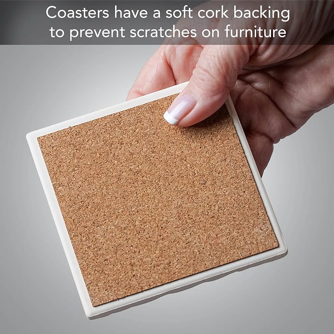 Thirstystone Lovely Scriptures 4 Pack Assorted Tumbled Tile Stone Coasters | 4" - Image 7