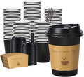 BYSNOW 100 pack 12 oz Disposable Coffee Cups by BYSNOW