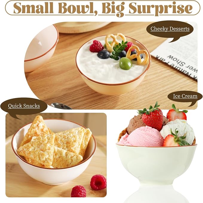 Ceramic Dessert Bowl Set of 6 - Image 4