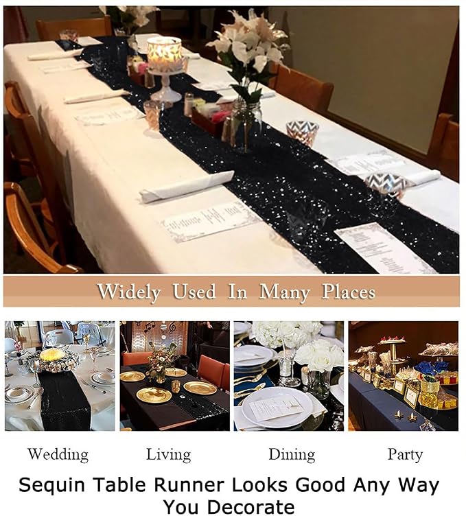 ShinyBeauty 72 Inch Sequin Table Runner - Image 6