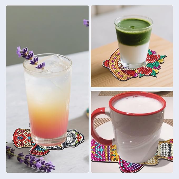 Sugar Skull Diamond Art Coasters - Image 6