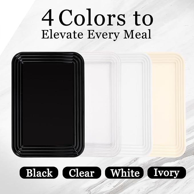 SUT 16" x 11" Large White Serving Trays, Appetizers, Charcuterie, Desserts and - Image 6