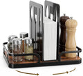 Napkin Holder for Table with Salt and Pepper Shakers Caddy, Farmhouse Kitchen by Unknown