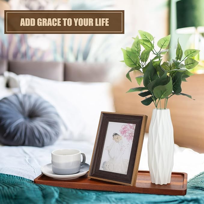10 Pack Solid Wood Serving Trays 16.7 x 6.4 Inch Acacia Wooden Server Platter - Image 7