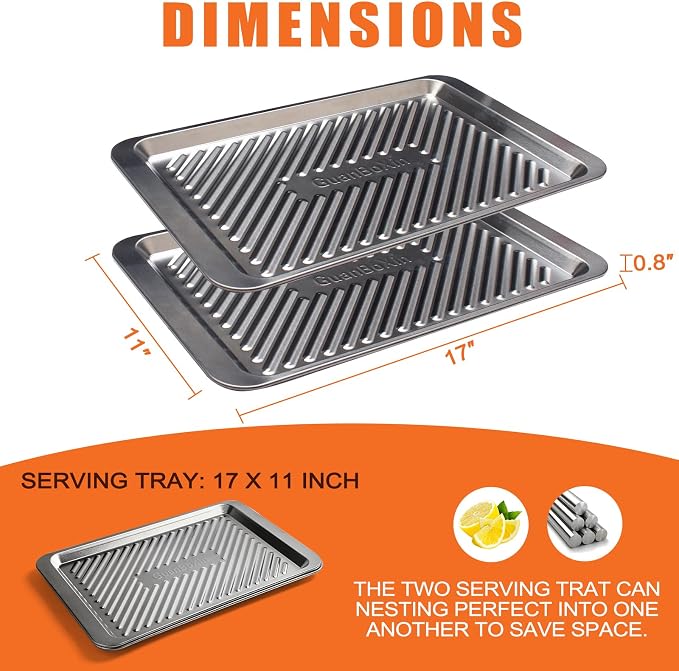 Grilling Prep and Serve Trays, Standard Marinating Container, Serving Platter - Image 2