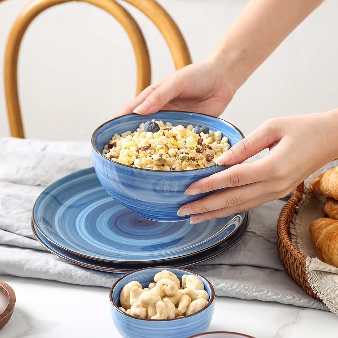 Selamica Ceramic 24 Oz Cereal Bowls Set, Deep Soup Bowls, 5.9 Inch Porcelain - Image 6