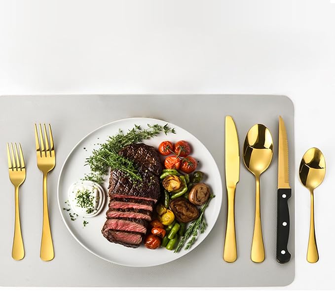 60-Piece Gold Silverware Set - Image 8