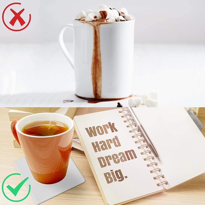 12 Pack 4 in Unglazed Ceramic Coasters - Image 5