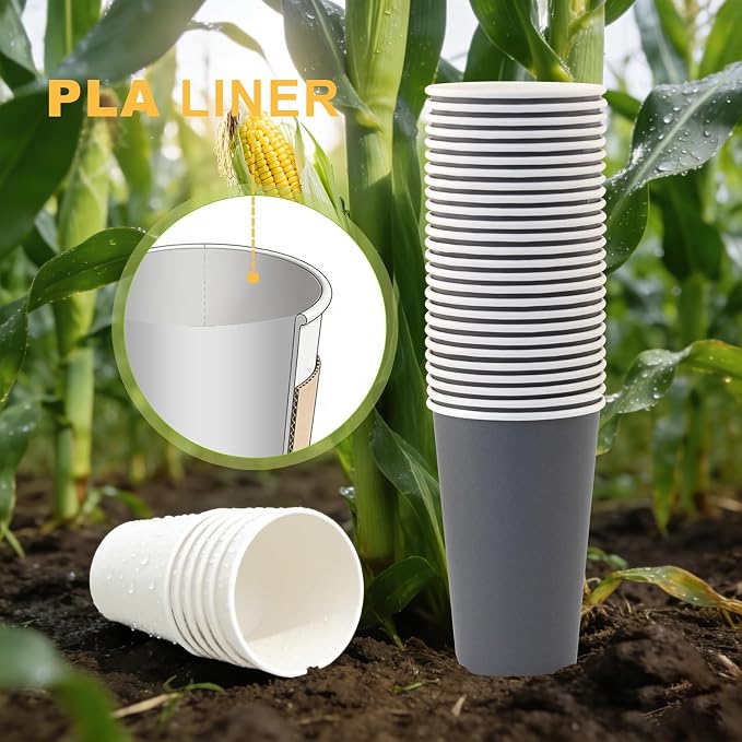 100 Pack 16 oz Disposable Coffee Cups - Image 8