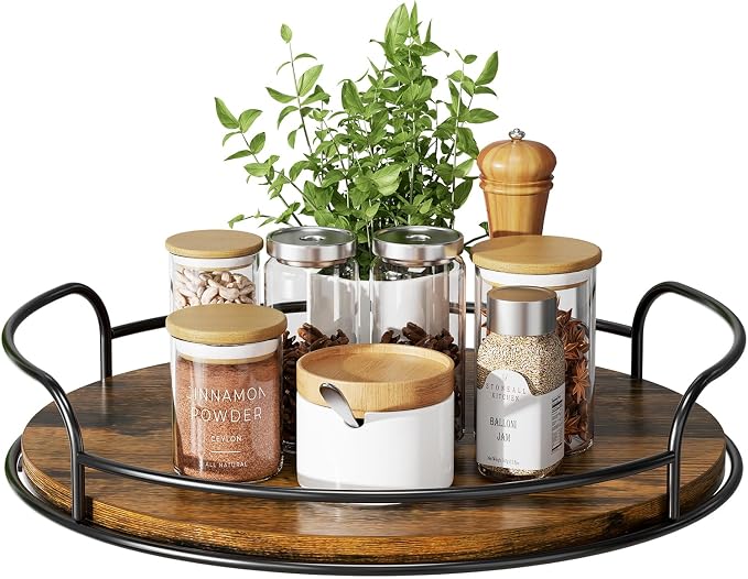 LAMU Lazy Susan Organizer, Table Top, Countertop, Spice Organization, 1 Pack - Image 9