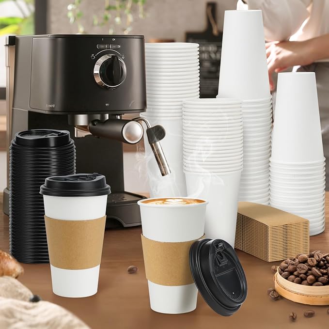 Lamosi 50 Pack 20 oz Disposable Coffee Cups - Image 4