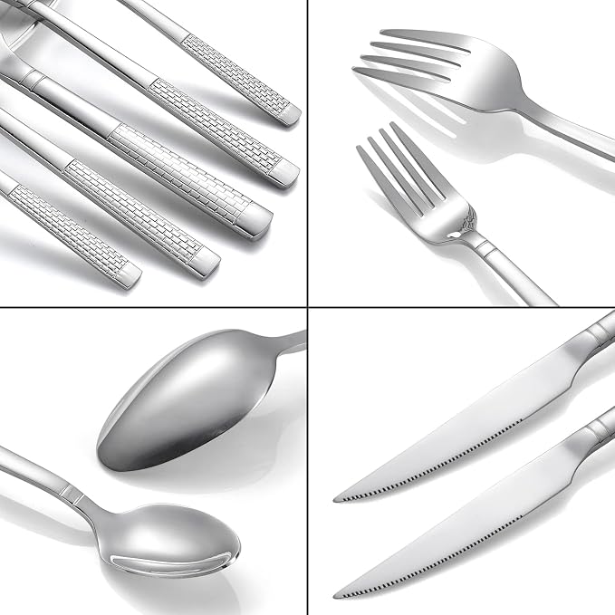Silverware Set 20-Piece Stainless Steel Flatware Set - Image 3