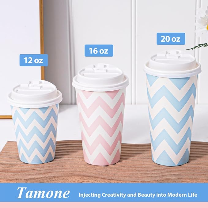 Tamone 100 PACK 20OZ Pink Coffee Cups - Image 4