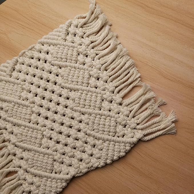 Handmade Cotton Woven Crochet Placemat - Image 5