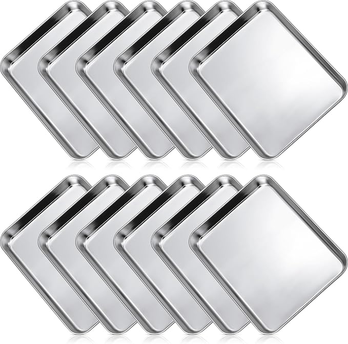 Zopeal 12 Pcs Metal Serving Trays by Zopeal