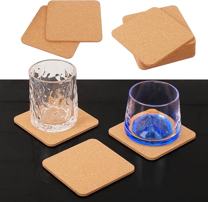 130 Pieces 4 x 4 Inch Cork Coasters - Image 3