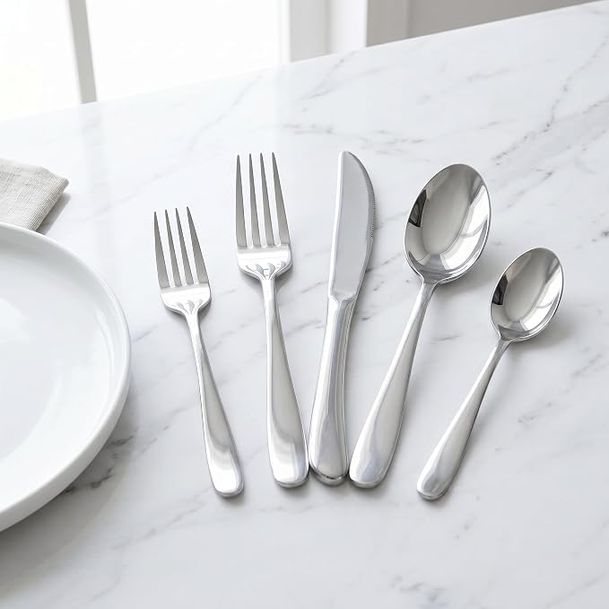 HaWare Silverware Set for 8, 40-Piece Stainless Steel Flatware, Heavy Duty | - Image 7