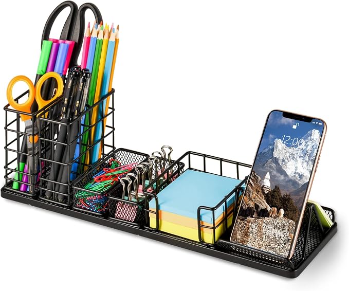 Topwey 7 in 1 Desk Organizer and Accessories | School by Topwey