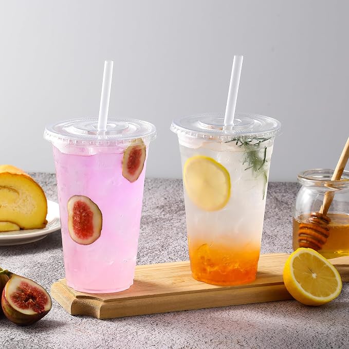 AOZITA 16 oz Clear Plastic Cups - Image 6