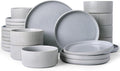 Famiware Star Ceramic Plates and Bowls Sets, Reactive Glaze Dishes by Famiware
