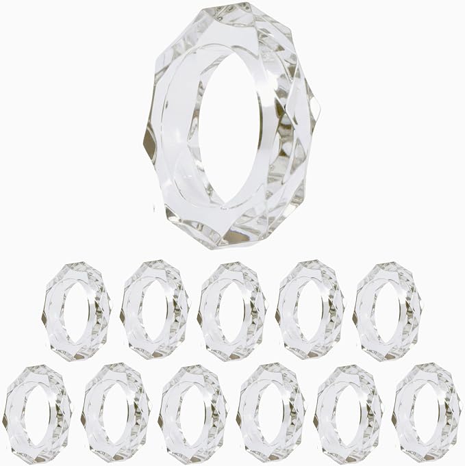 Clear Acrylic Napkin Rings, Thanksgiving by CLEENTABLE