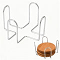 Coaster Holder 4.3 Inch Black Iron Metal Holder Storage Caddy by MOYODOR
