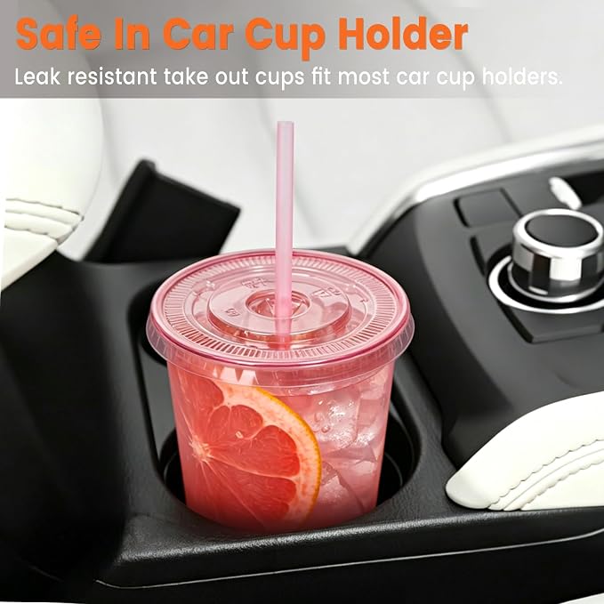 50 Sets - 12oz Pink Plastic Cups - Image 8