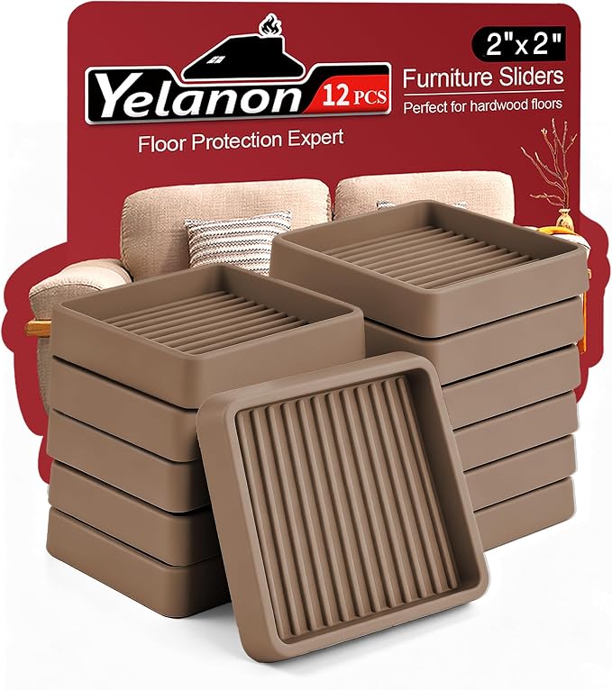 Non Slip Furniture Pads, Rubber Furniture Pads Non Slip, Anti-Slide Floor by Yelanon