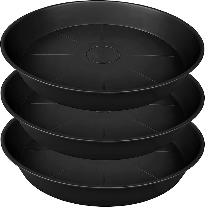 3 Pack of 20 22 inch Plant Saucer, 3.6" Depth Tray, Bath Baths Bowl by Bleuhome