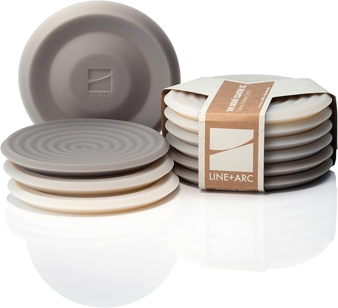 LINE+ARC Silicone Coasters feat. in NYT WireCutter | Waterproof, anti-stain by LINEARC