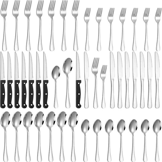 48-Piece Silverware Set for 8 by Lazycorner