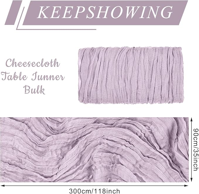 1 Pack Cheesecloth Table Runner 10Ft Christmas Gauze Boho Table Runners - Image 2
