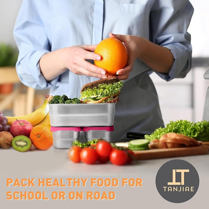 Stainless Steel Lunch Box for Kids | Leak Proof 304 Stainless Steel Snack - Image 5