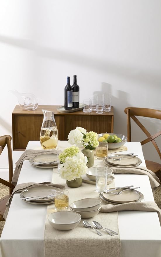 Oneida Organic Shades Oatmeal Stoneware 18-Piece Dinnerware Set - Image 8
