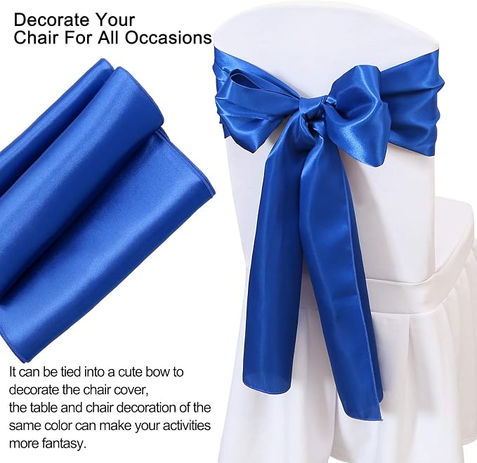 5 Pcs Navy Satin Table Runners 12x108 inch Bright Satin Silk Fabric | Smooth - Image 4