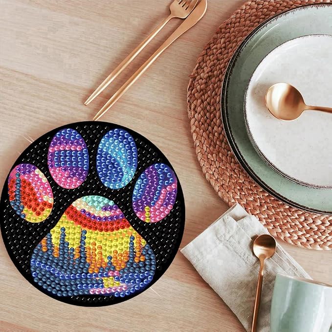 ijbnhd 8 Pcs Aurora Diamond Art Coasters Kits - Image 5