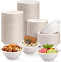 LeonBach 150 Pack 6 oz Natural Bagasse Fiber Paper Bowls, Small Compostable by LeonBach