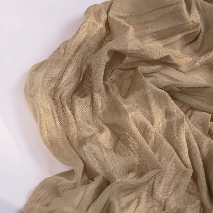 DeZerlor Nude Cheesecloth Table Runner 1 Pack Fall Runner | 120Inch Gauze - Image 3