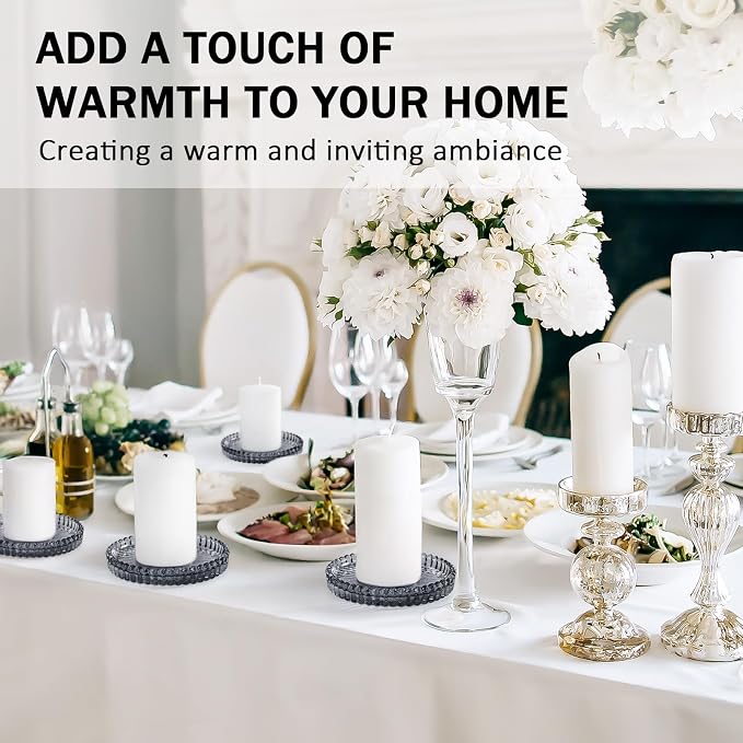 Modern Clear Glass Coasters Set of 8, Cute Coasters Table Mats - Image 3
