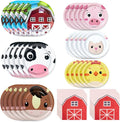 180Pcs Farm Animals Party Supplies Paper Plates and Napkins Serve 60 | by Hpscdyo