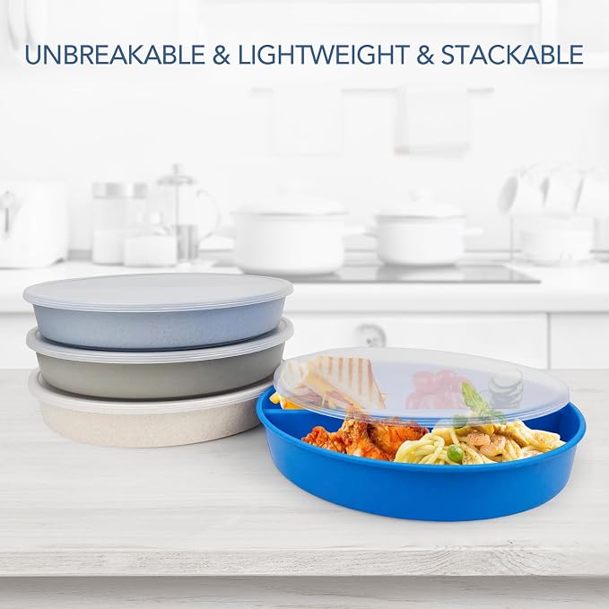 9 Inch 4PCS Divided Plates - Image 5