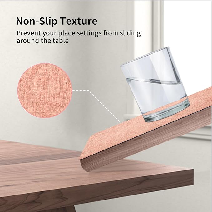 Maxpearl Faux Leather Placemats Set of 4, Suitable - Image 5