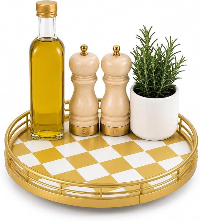 9-Inch Gold Lazy Susan Spice Organizer by AMH