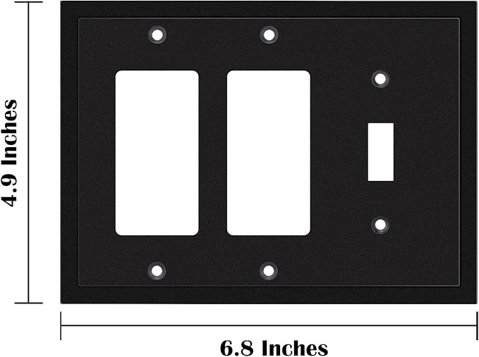 Modern Edge Decorative Wall Plate Switch Plate Outlet Cover, Durable Solid Zinc - Image 3