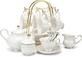CHENP.HMC Tea Set 22-Piece Porcelain Ceramic Coffee | Tea Gift Sets Cups Saucer by CHENPH
