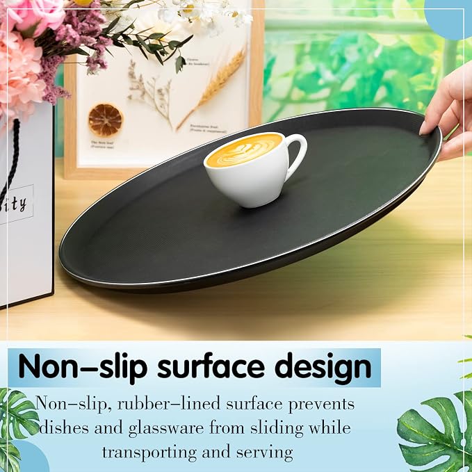 Lallisa 8 Pcs 16'' Large Restaurant Serving Trays - Image 3