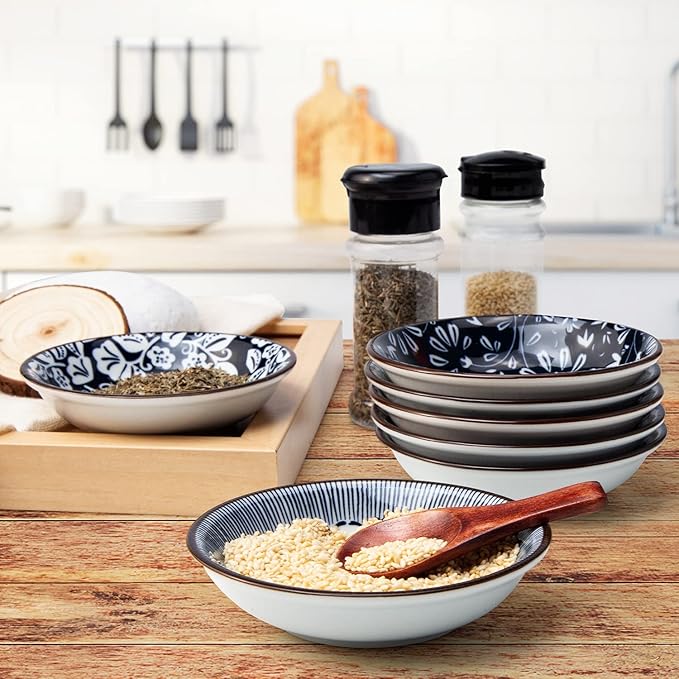 Dipping Bowls, Soy Sauce Dish Ceramic, 3 OZ Small Serving Bowls - Image 2