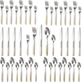 40-Piece Silverware Set Stainless Steel Flatware Set by X-zrew