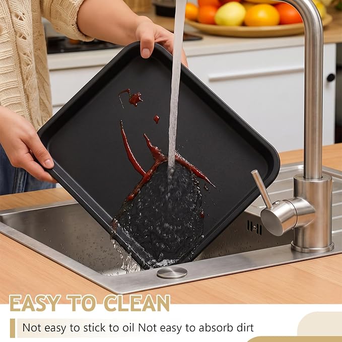 Gerrii 6 Pcs Plastic Fast Food Trays Bulk Restaurant Serving Cafeteria Tray - Image 4