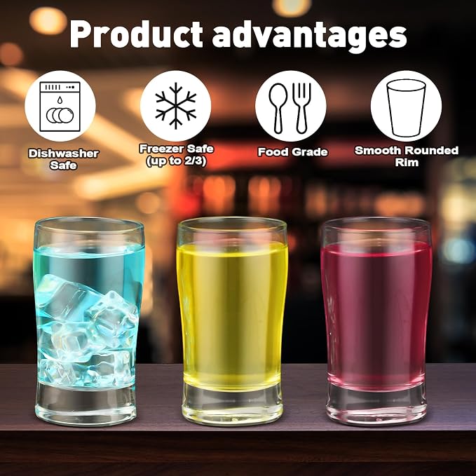Bokon 24 Pcs Beer Flight Glasses, Small Clear Tasting Cup - Image 3